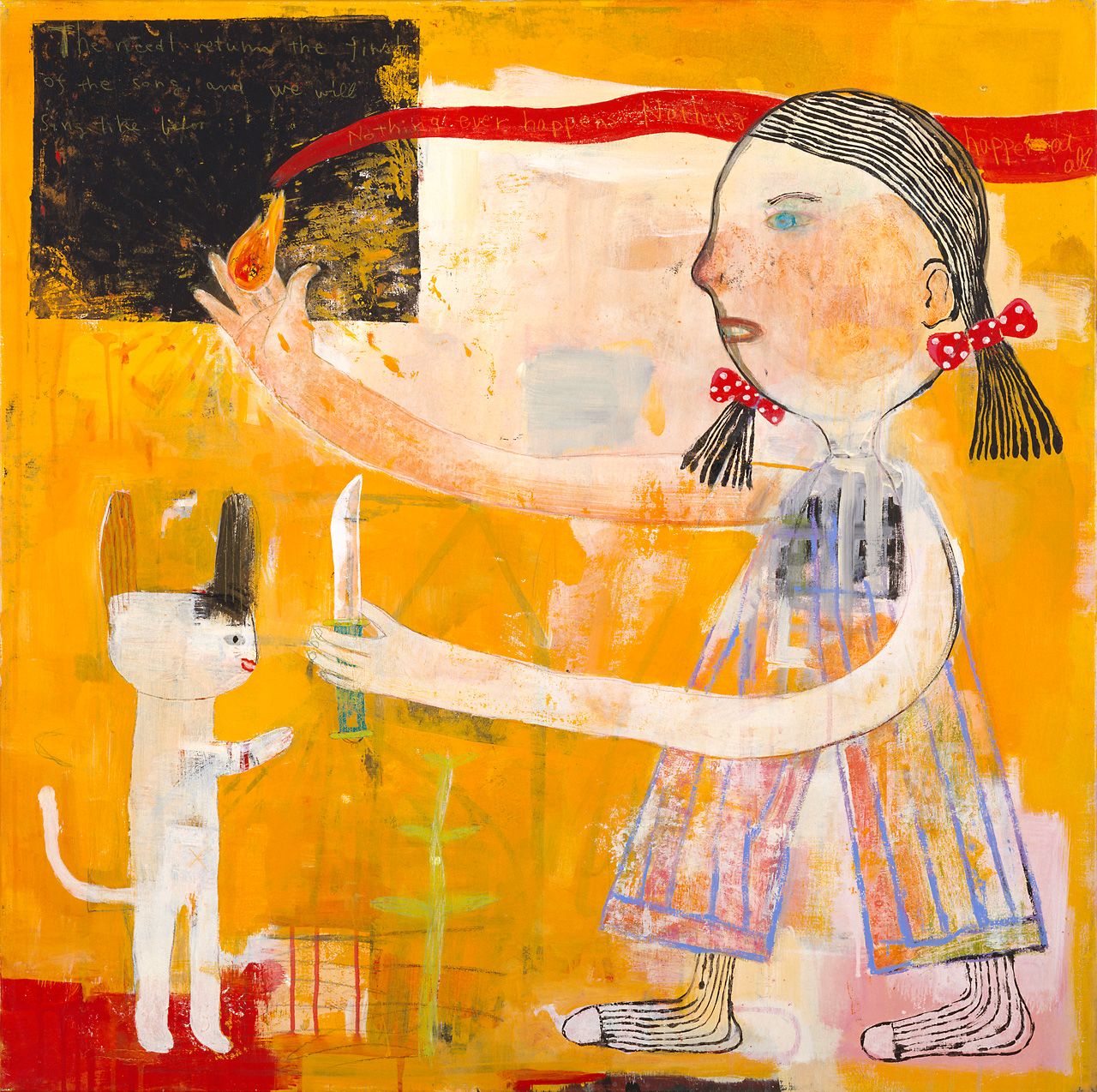 《続いてゆく道に》(c)Yoshitomo Nara/ image courtesy of Yoshitomo Nara Foundation /所蔵：青森県立美術館