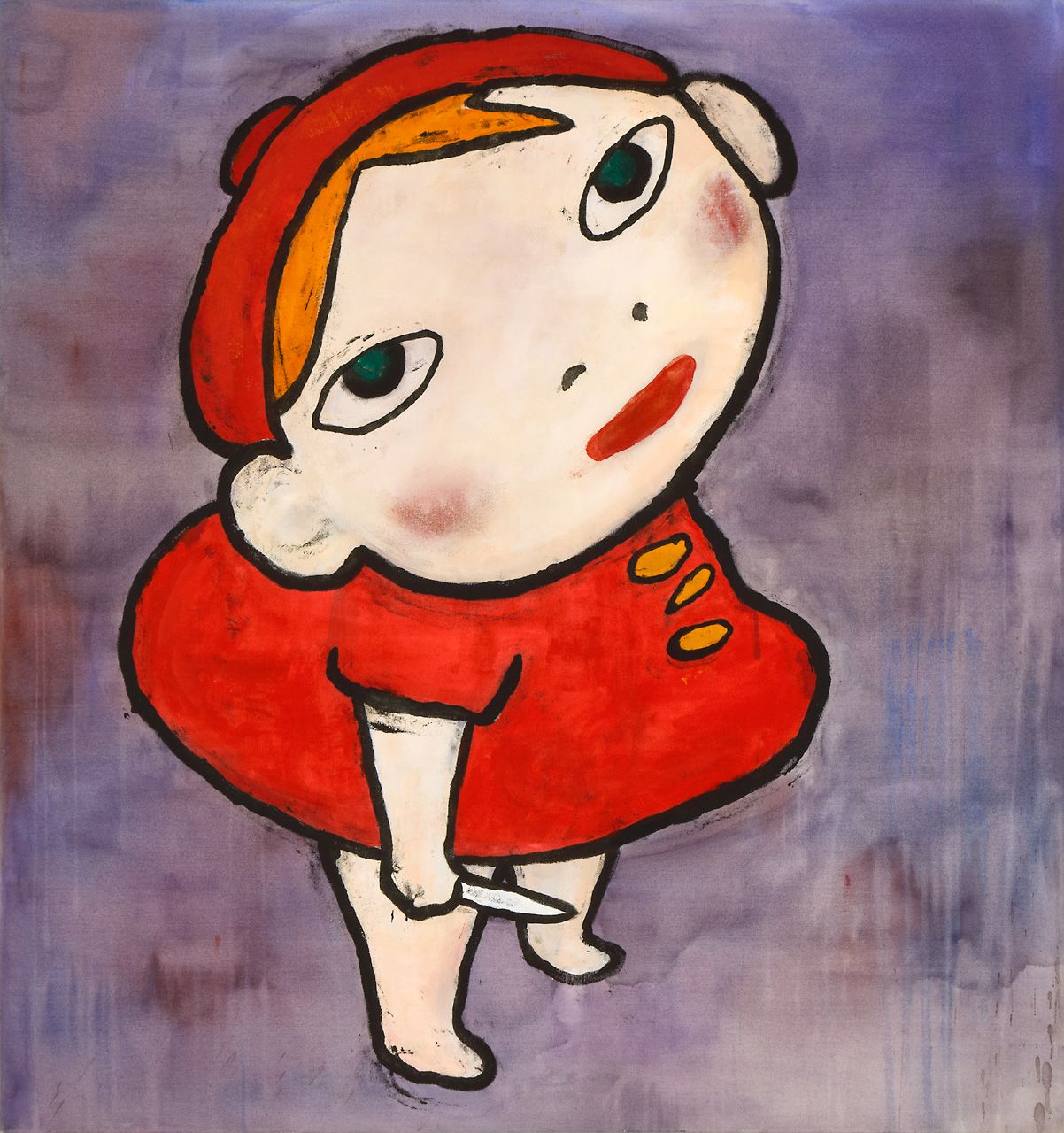 《The Girl with the Knife in Her Hand》(c)Yoshitomo Nara/ image courtesy of Yoshitomo Nara Foundation/ San Francisco Museum of Modern Art. Collection of Vicki and Kent Logan, fractional and promised gift to the San Francisco Museum of Modern Art.